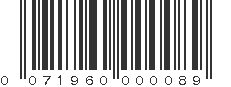 UPC 071960000089