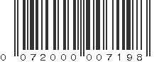 UPC 072000007198