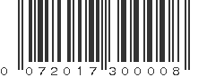 UPC 072017300008