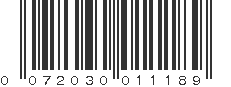 UPC 072030011189