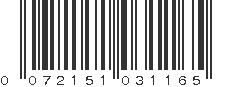 UPC 072151031165