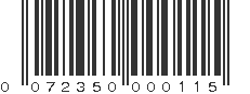 UPC 072350000115