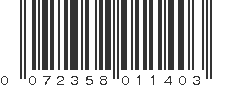 UPC 072358011403