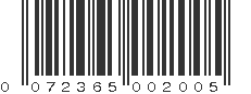 UPC 072365002005