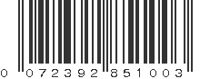 UPC 072392851003