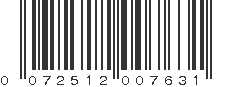 UPC 072512007631