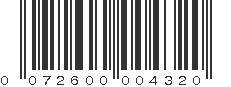 UPC 072600004320