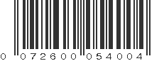 UPC 072600054004