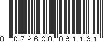 UPC 072600081161