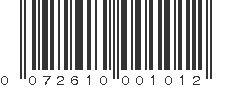 UPC 072610001012