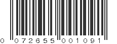 UPC 072655001091