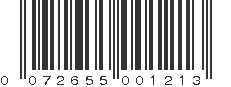 UPC 072655001213