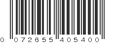 UPC 072655405400
