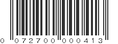 UPC 072700000413