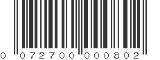 UPC 072700000802