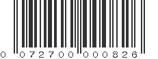 UPC 072700000826