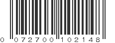 UPC 072700102148