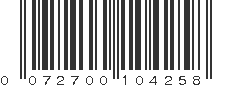 UPC 072700104258