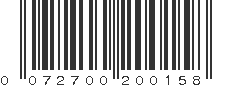 UPC 072700200158