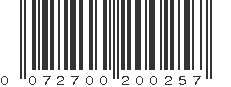 UPC 072700200257