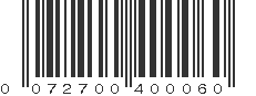 UPC 072700400060