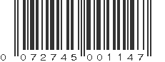 UPC 072745001147