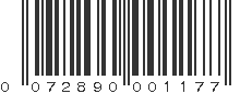 UPC 072890001177