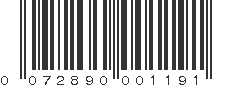 UPC 072890001191