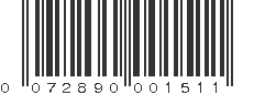 UPC 072890001511