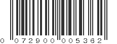 UPC 072900005362