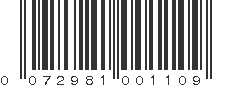 UPC 072981001109