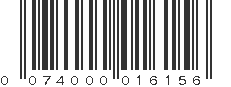 UPC 074000016156