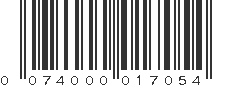 UPC 074000017054