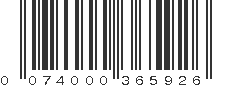 UPC 074000365926