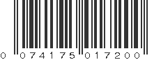 UPC 074175017200