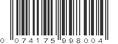 UPC 074175998004