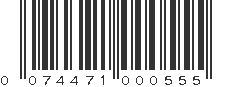 UPC 074471000555