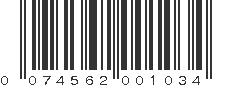 UPC 074562001034