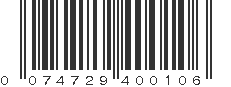 UPC 074729400106