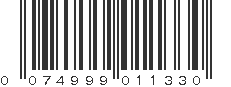 UPC 074999011330