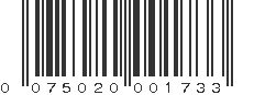 UPC 075020001733