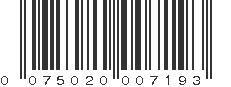 UPC 075020007193