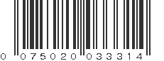 UPC 075020033314