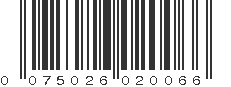 UPC 075026020066