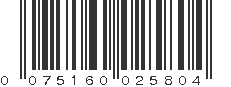 UPC 075160025804