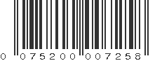 UPC 075200007258