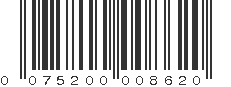 UPC 075200008620