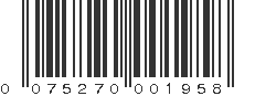 UPC 075270001958