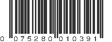 UPC 075280010391