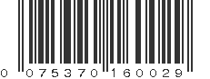 UPC 075370160029